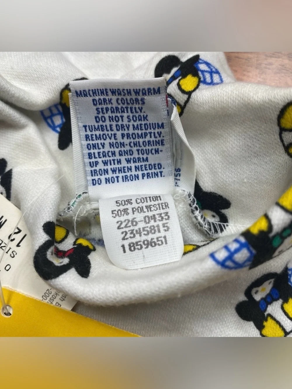 NWT New Vintage Osh Kosh B'Gosh White Penguin Long Sleeve Shirt Size 12M Casual